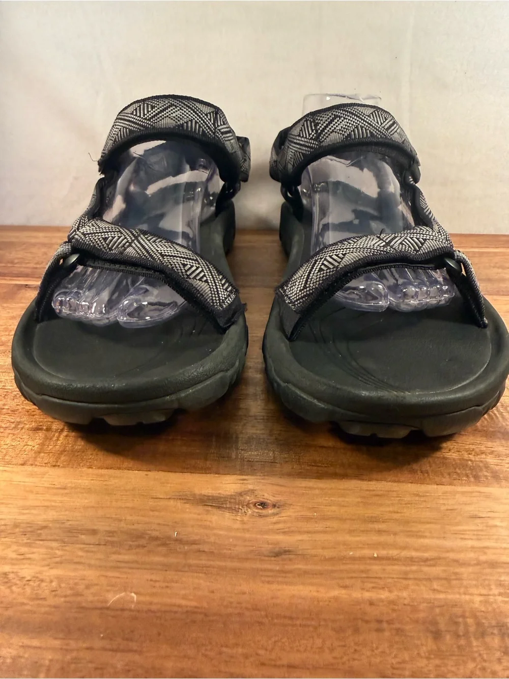TEVA Men's Hurricane XLT3 Black/Gray/White Adjustable Sandals Size 10